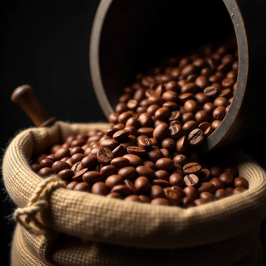 Roasted coffee beans